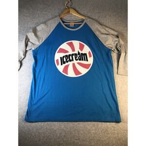 Billionaire Boys Club 2XL 3/4 Sleeve Long T Shirt Icecream Blue Gray